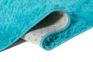 Vloerkleed Silk Antislip Shaggy Turkoois