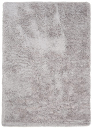 Vloerkleed Silk Antislip Shaggy Licht Grijs