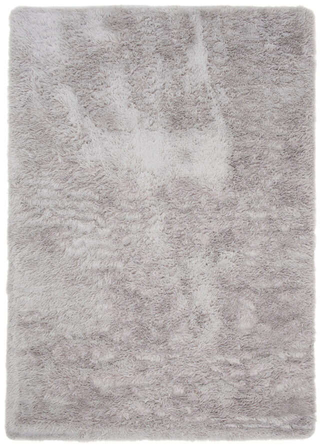Vloerkleed Silk Antislip Shaggy Licht Grijs