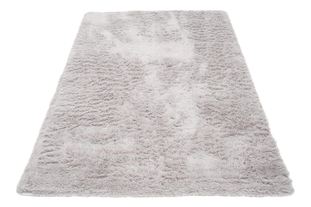 Vloerkleed Silk Antislip Shaggy Licht Grijs