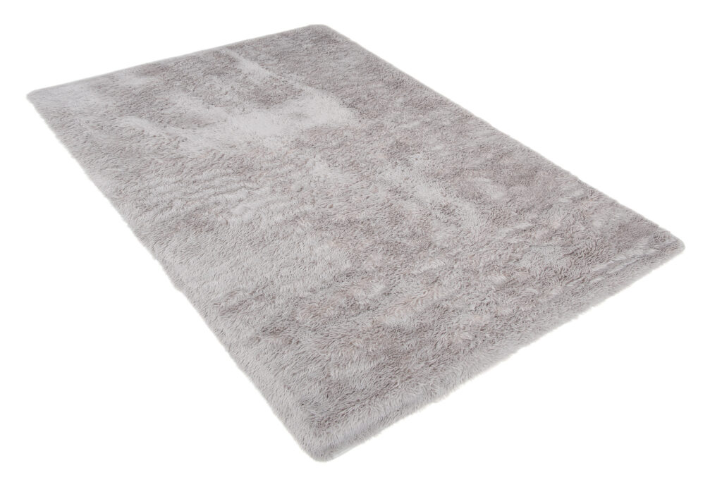 Vloerkleed Silk Antislip Shaggy Licht Grijs