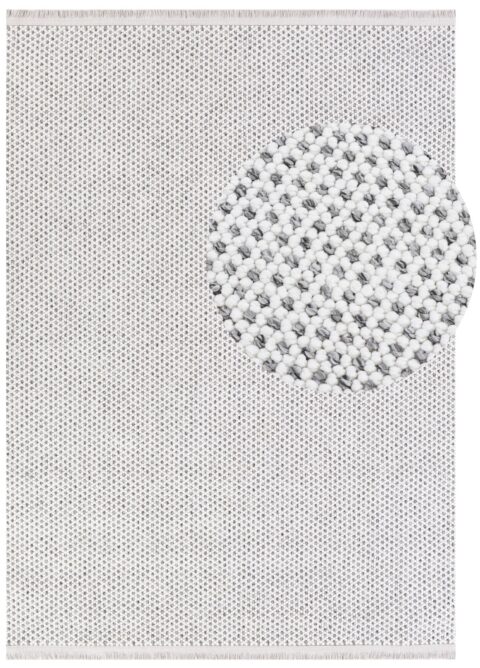 Vloerkleed Agra Grijs Modern met Franjes