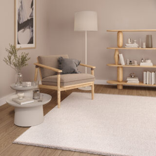 Vloerkleed Agra Beige Modern met Franjes