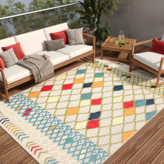 Buitenkleed Patio Veelkleurig Ethno
