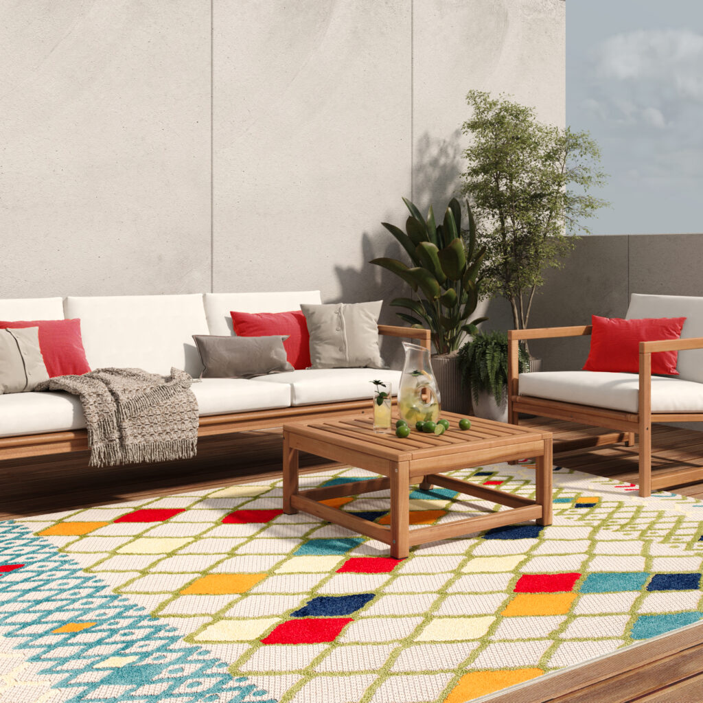 Buitenkleed Patio Veelkleurig Ethno
