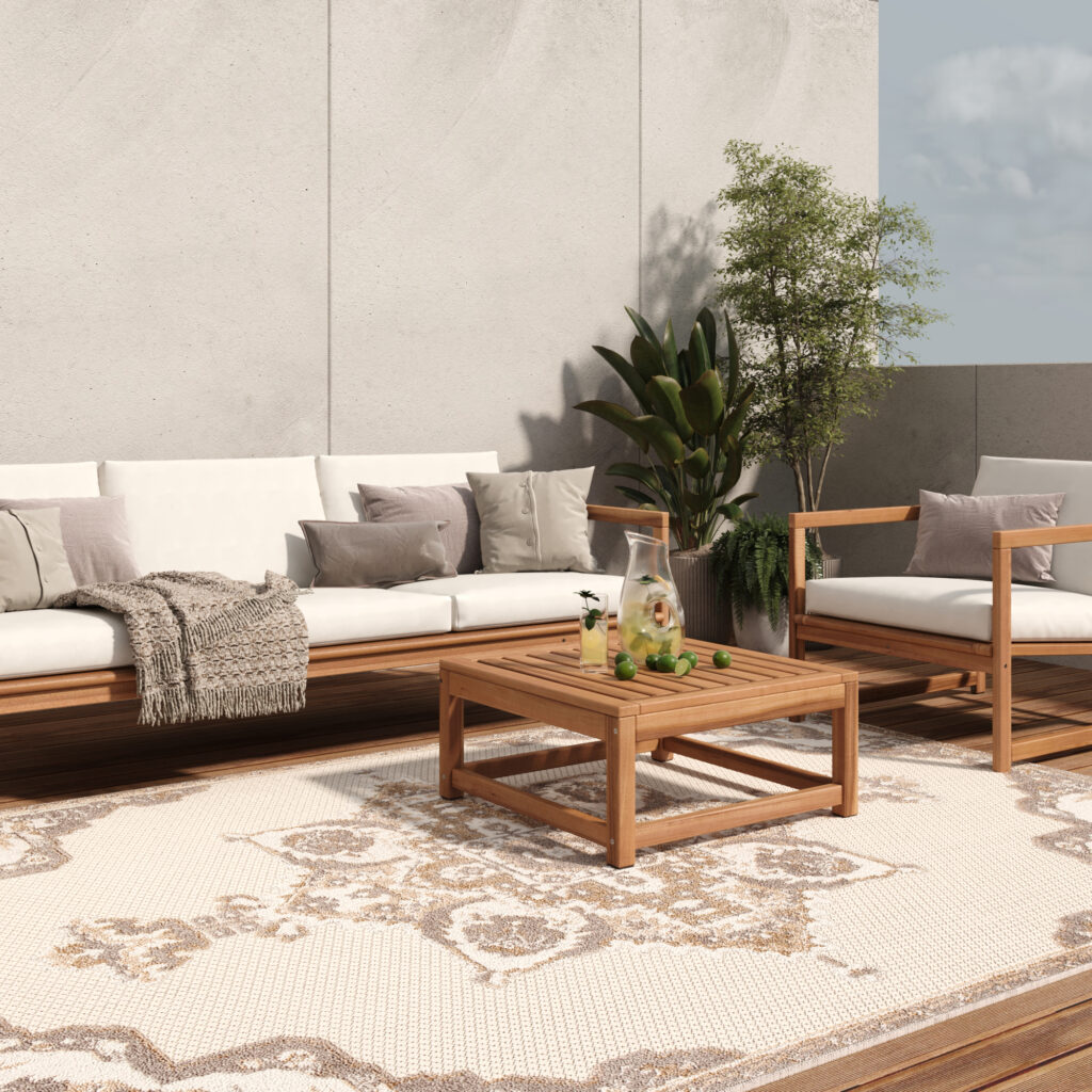 Buitenkleed Patio Creme Beige Vintage