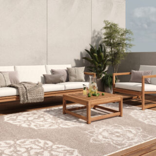 Buitenkleed Patio Grijs Ornamenten
