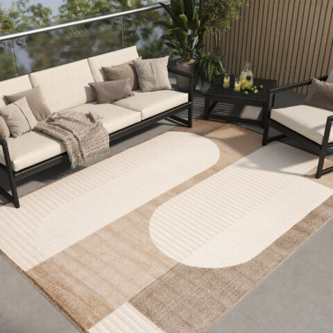 Buitenkleed Patio Creme Bruin
