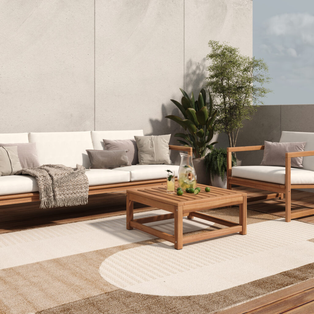 Buitenkleed Patio Creme Bruin