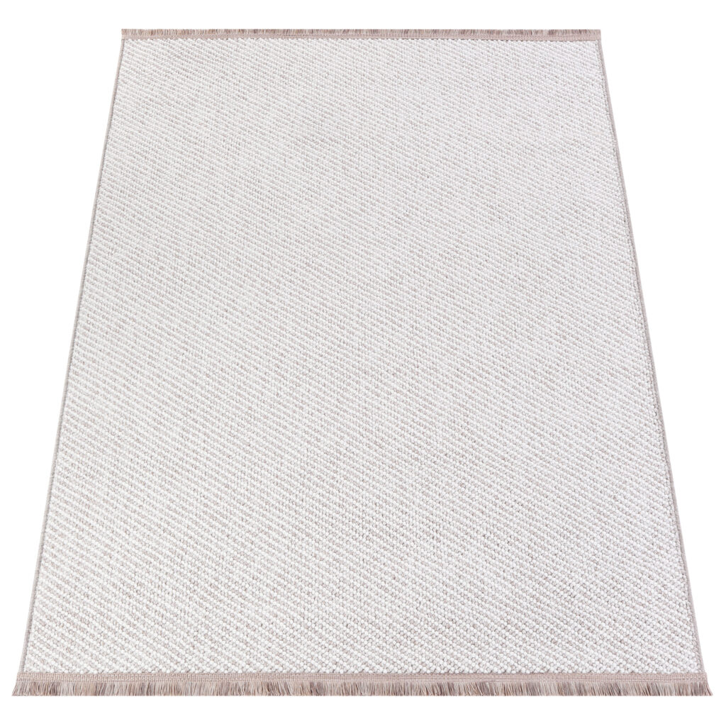 Vloerkleed Agra Beige Modern met Franjes