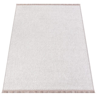 Vloerkleed Agra Beige Modern met Franjes