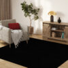 Vloerkleed Mono Vierkant Indoor Outdoor Zwart