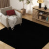 Vloerkleed Mono Vierkant Indoor Outdoor Zwart