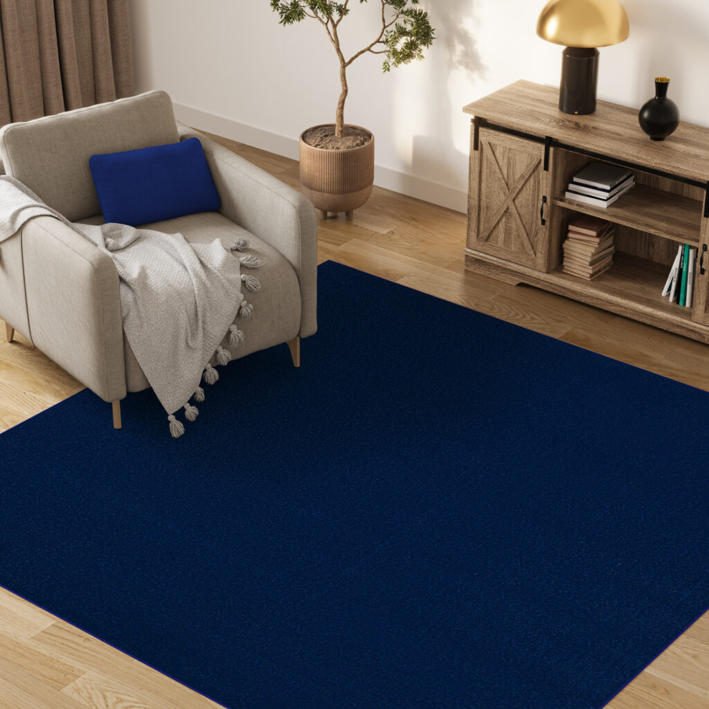 Vloerkleed Mono Vierkant Indoor Outdoor Marineblauw