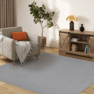 Vloerkleed Mono Vierkant Indoor Outdoor Licht Grijs