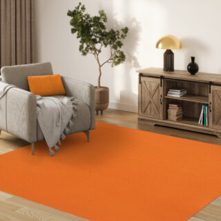 Vloerkleed Mono Vierkant Indoor Outdoor Oranje