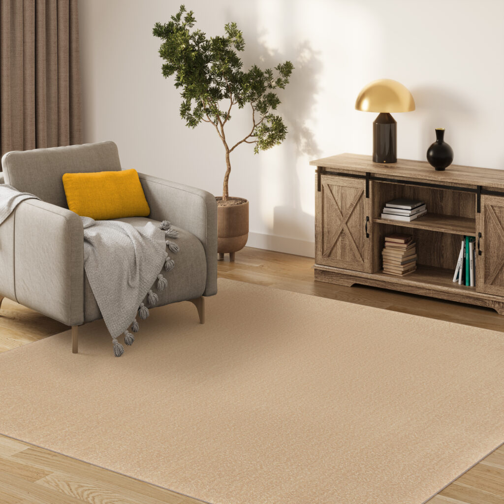 Vloerkleed Mono Vierkant Indoor Outdoor Beige