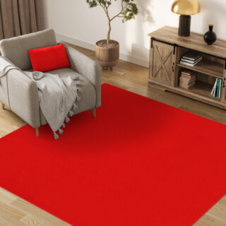 Vloerkleed Mono Vierkant Indoor Outdoor Rood