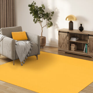 Vloerkleed Mono Vierkant Indoor Outdoor Geel