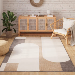Buitenkleed Patio Creme Bruin Grijs