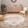 Vloerkleed Buitenkleed Patio Creme Beige Vintage