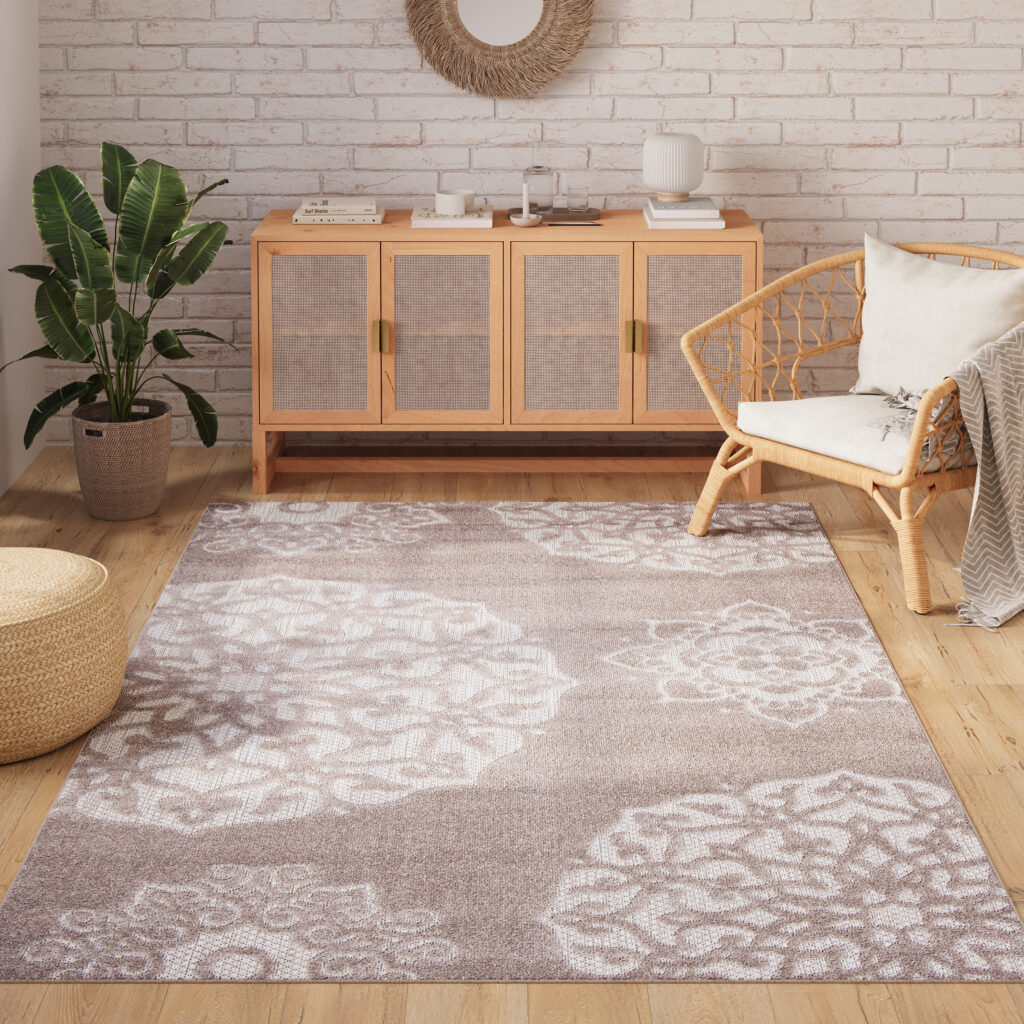 Buitenkleed Patio Grijs Ornamenten