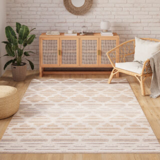 Buitenkleed Patio Creme Grijs Trellis