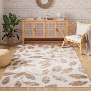 Buitenkleed Patio Creme Beige Bladeren