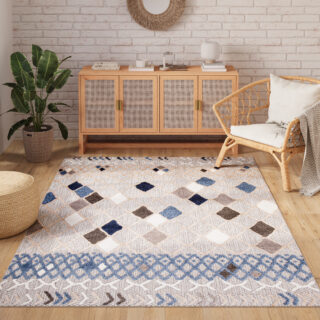 Buitenkleed Patio Grijs Blauw Ethno