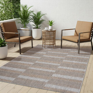 Vloerkleed Melissa Bruin Grijs Rechthoeken Indoor Outdoor