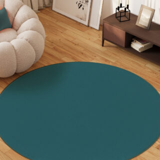 Vloerkleed Mono Rond Indoor Outdoor Blauw