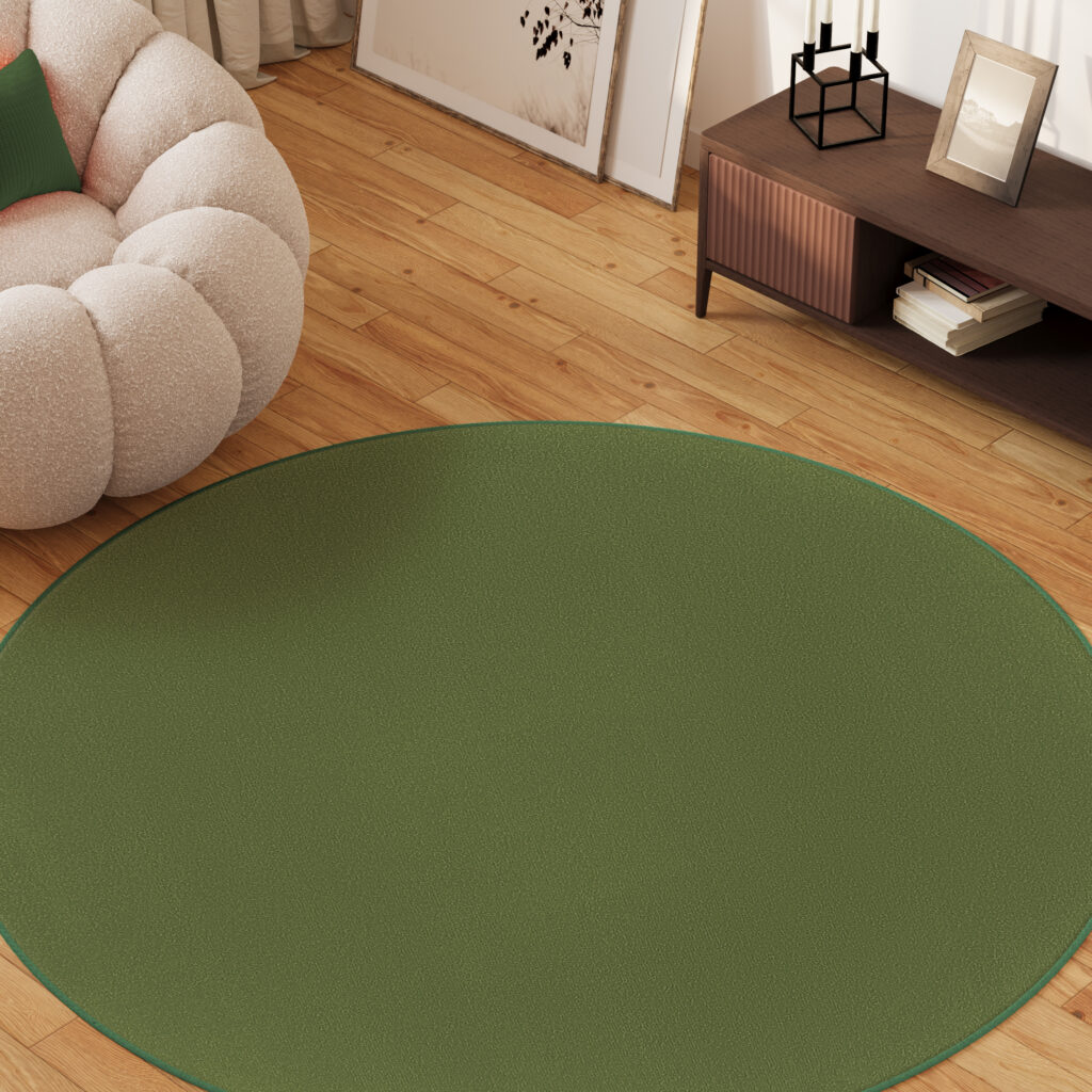 Vloerkleed Mono Rond Indoor Outdoor Groen