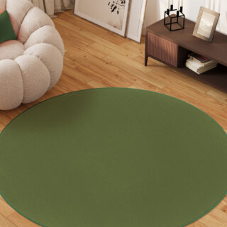Vloerkleed Mono Rond Indoor Outdoor Groen