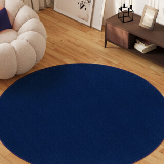Vloerkleed Mono Rond Indoor Outdoor Marineblauw