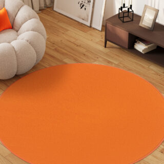 Vloerkleed Mono Rond Indoor Outdoor Oranje