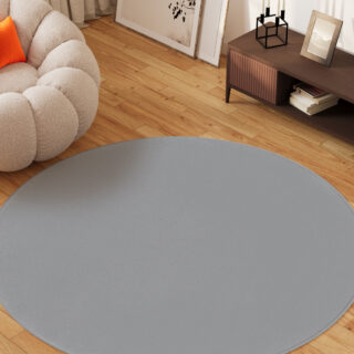 Vloerkleed Mono Rond Indoor Outdoor Licht Grijs