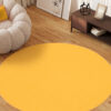Vloerkleed Mono Rond Indoor Outdoor Geel