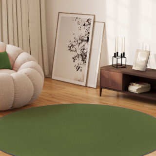Vloerkleed Mono Rond Indoor Outdoor Groen