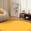 Vloerkleed Mono Rond Indoor Outdoor Geel