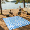 Vloerkleed Ibiza Buitenkleed Dubbelzijdig Waterdicht Navy Wit