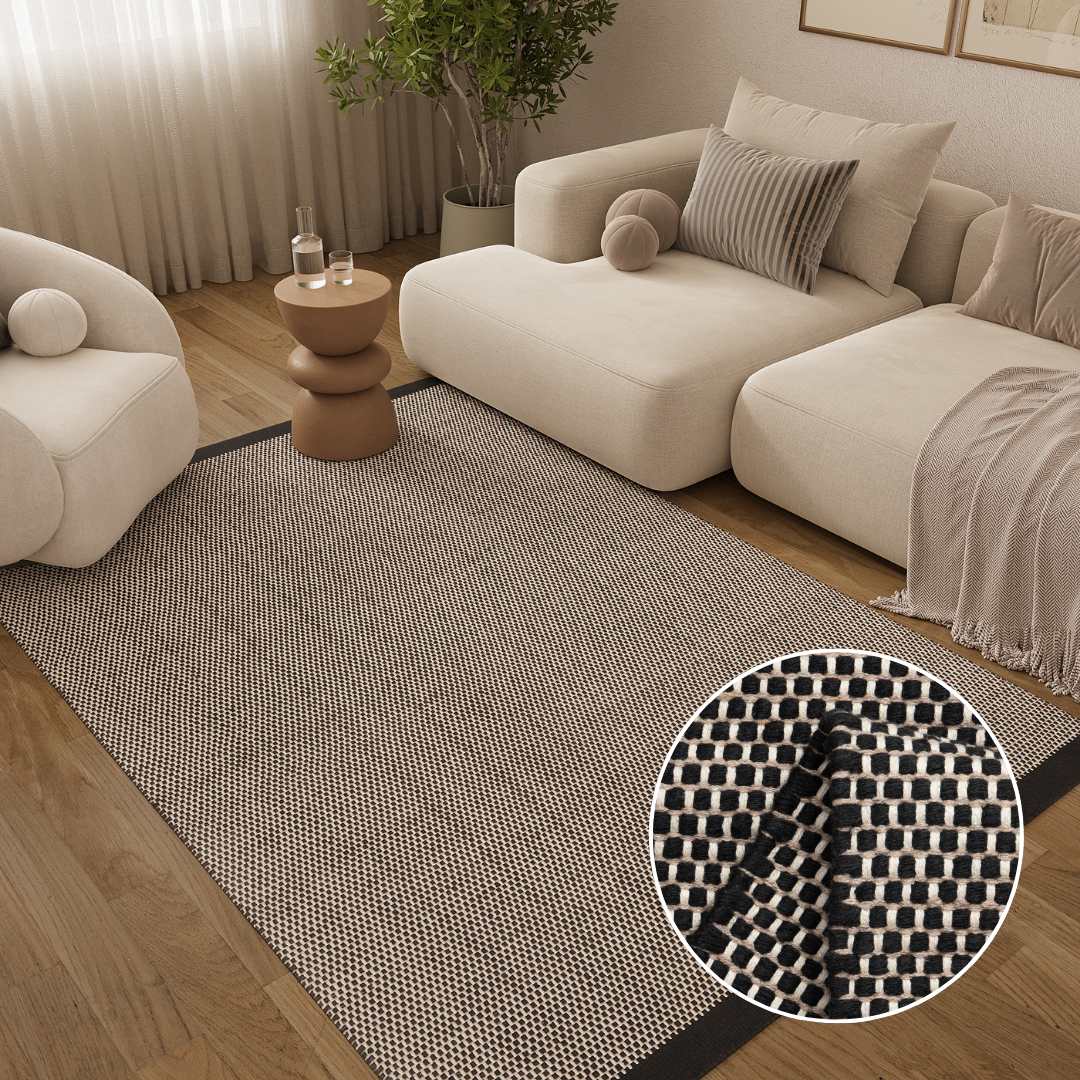 Vloerkleed Wol Loni Zwart