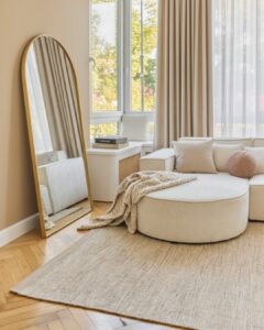 Vloerkleed Wol Loni Lichtbruin