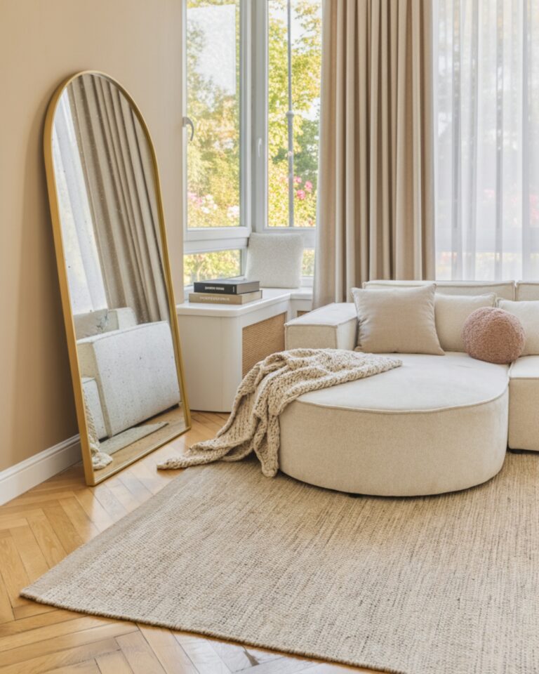 Vloerkleed Wol Loni Lichtbruin