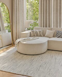 Vloerkleed Wol Loni Beige