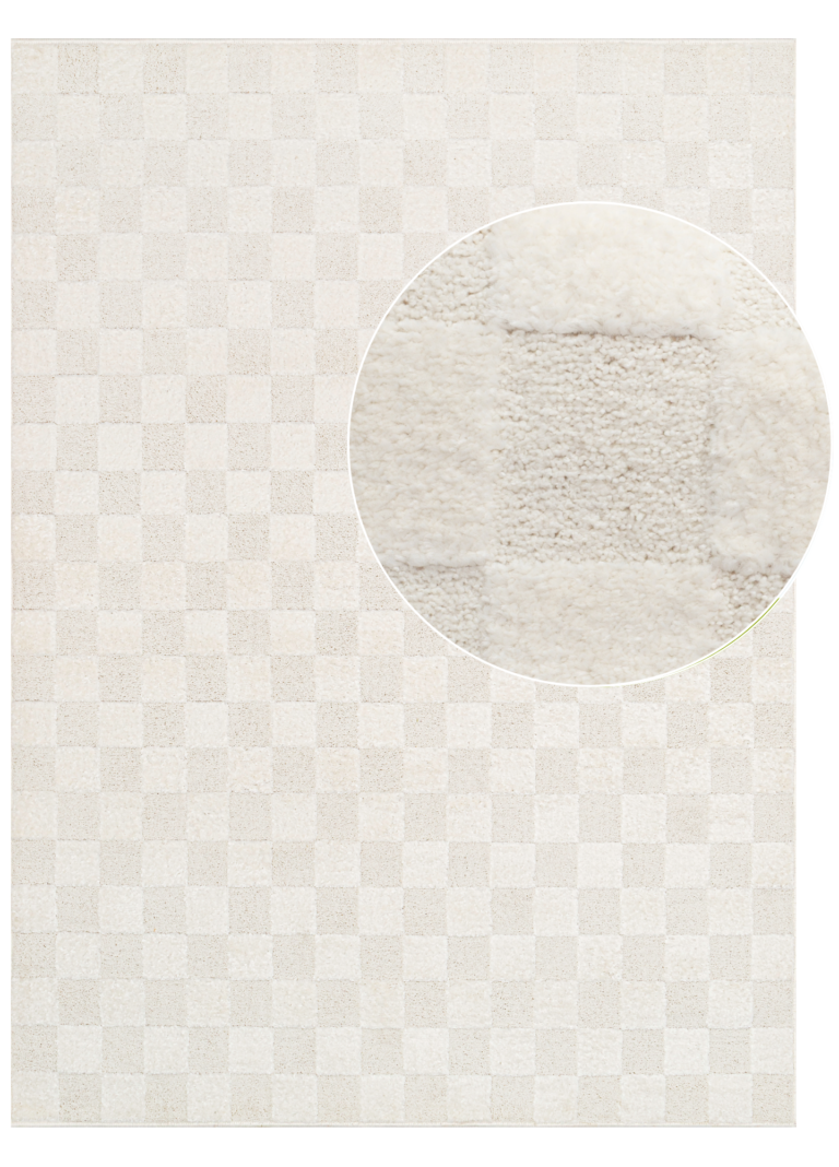 Vloerkleed Terra Crème Ruit