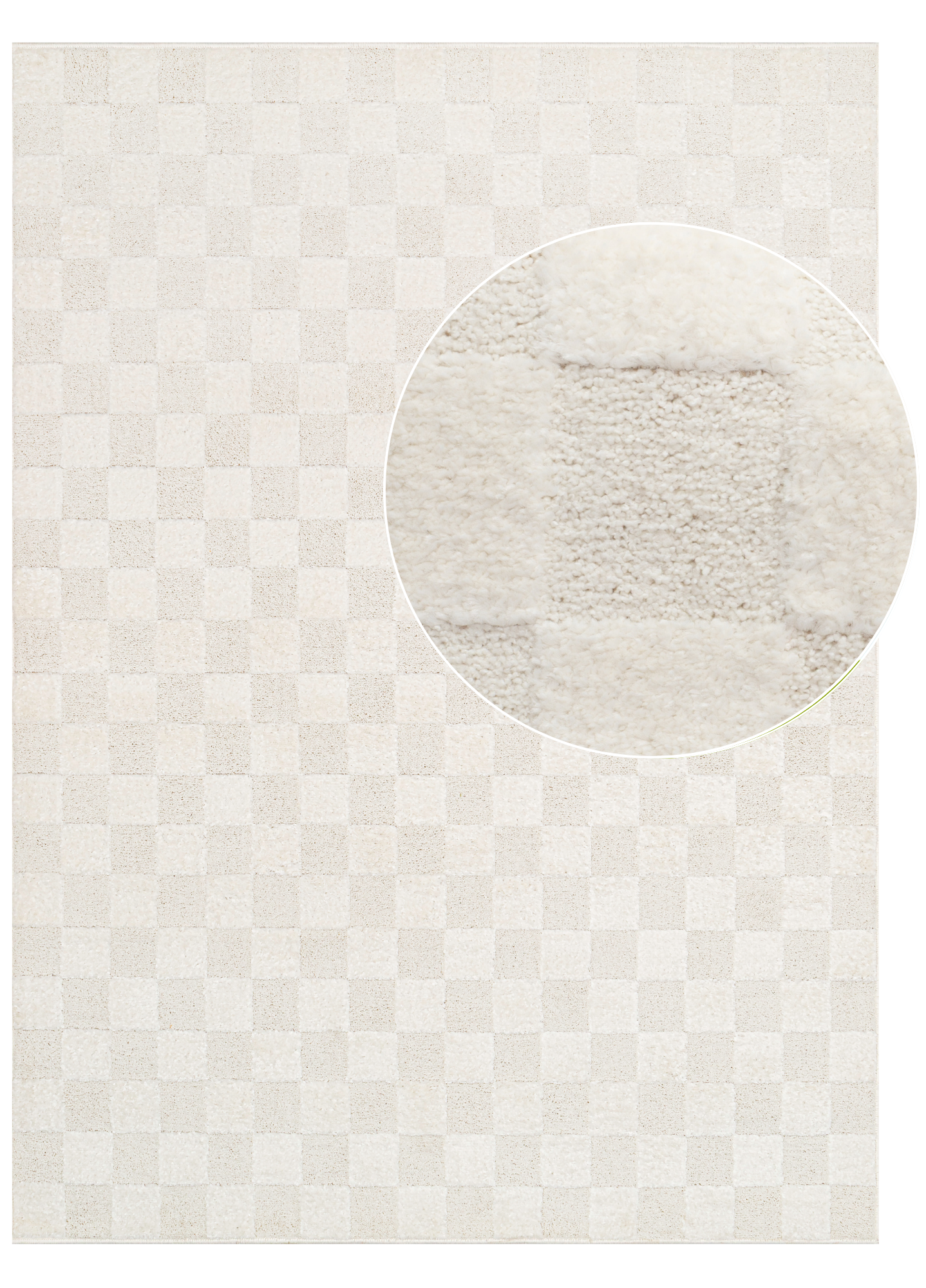 Vloerkleed Terra Crème Ruit