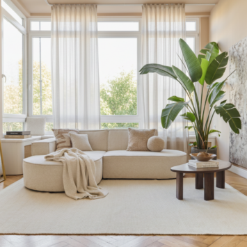 Vloerkleed Wol Loni Wit