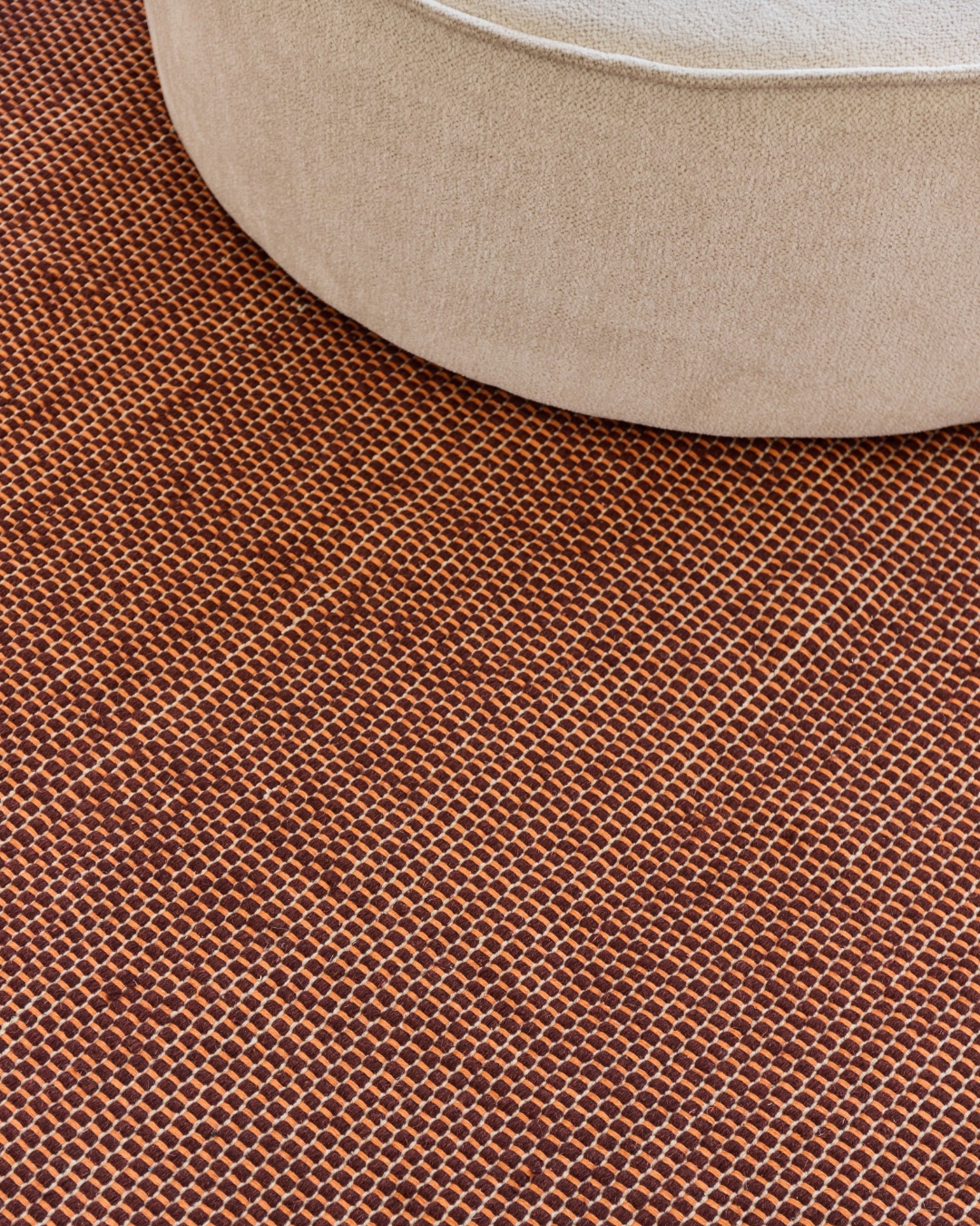 Vloerkleed Wol Loni Donkerbruin