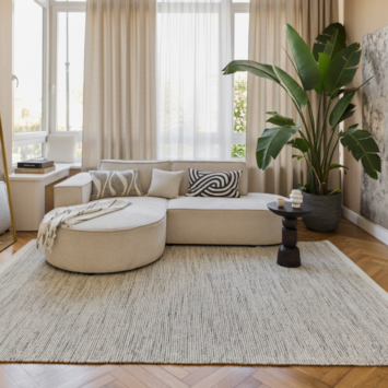 Vloerkleed Wol Loni Beige