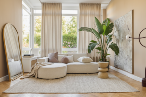 Vloerkleed Wol Loni Lichtbruin